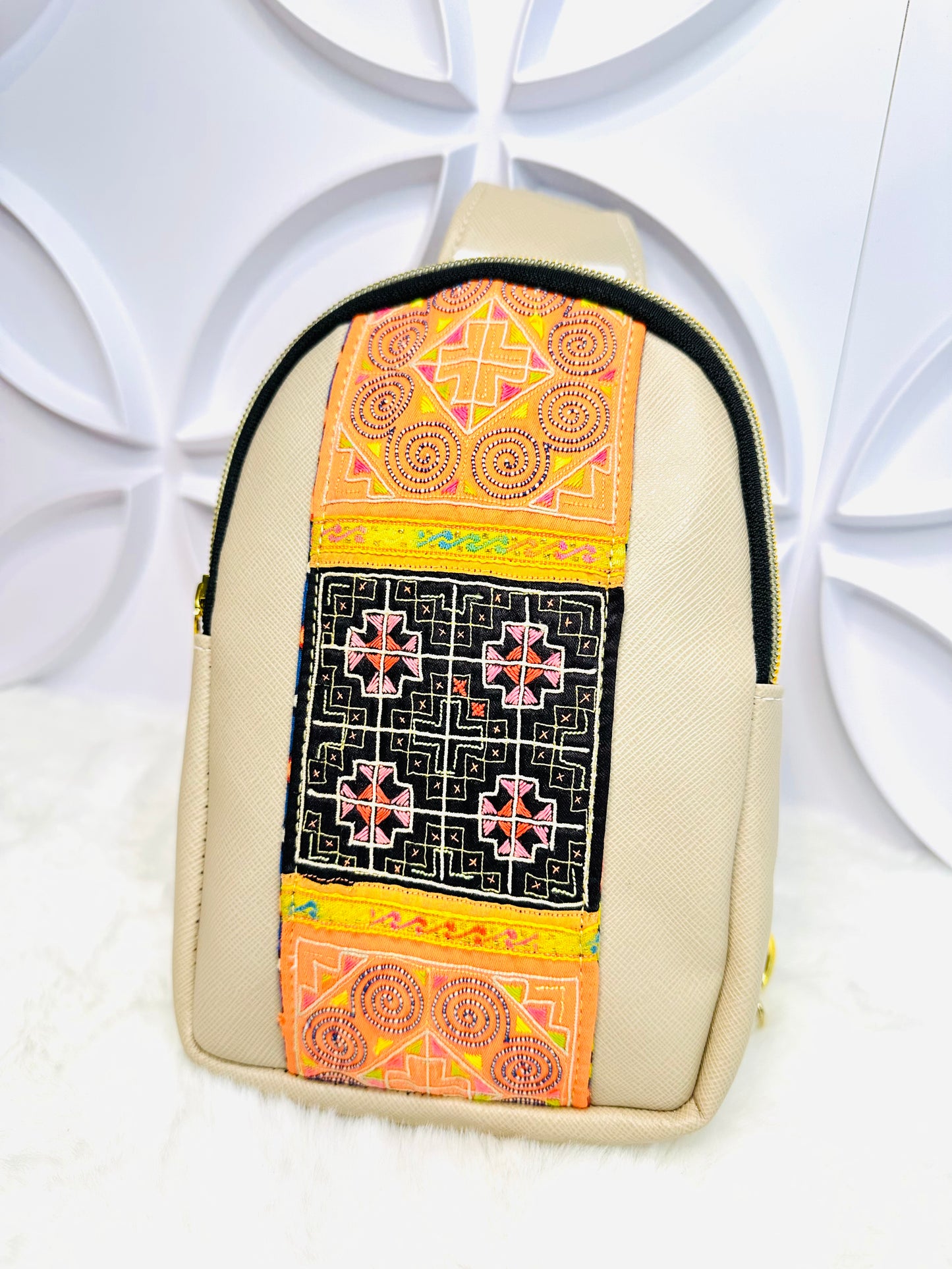 LIVE Vintage Paj Ntaub Sling Bag -S5