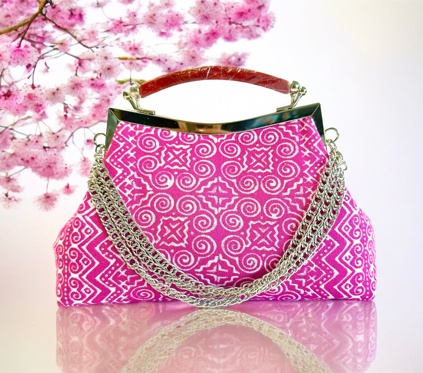 Batik Handbag-Pink