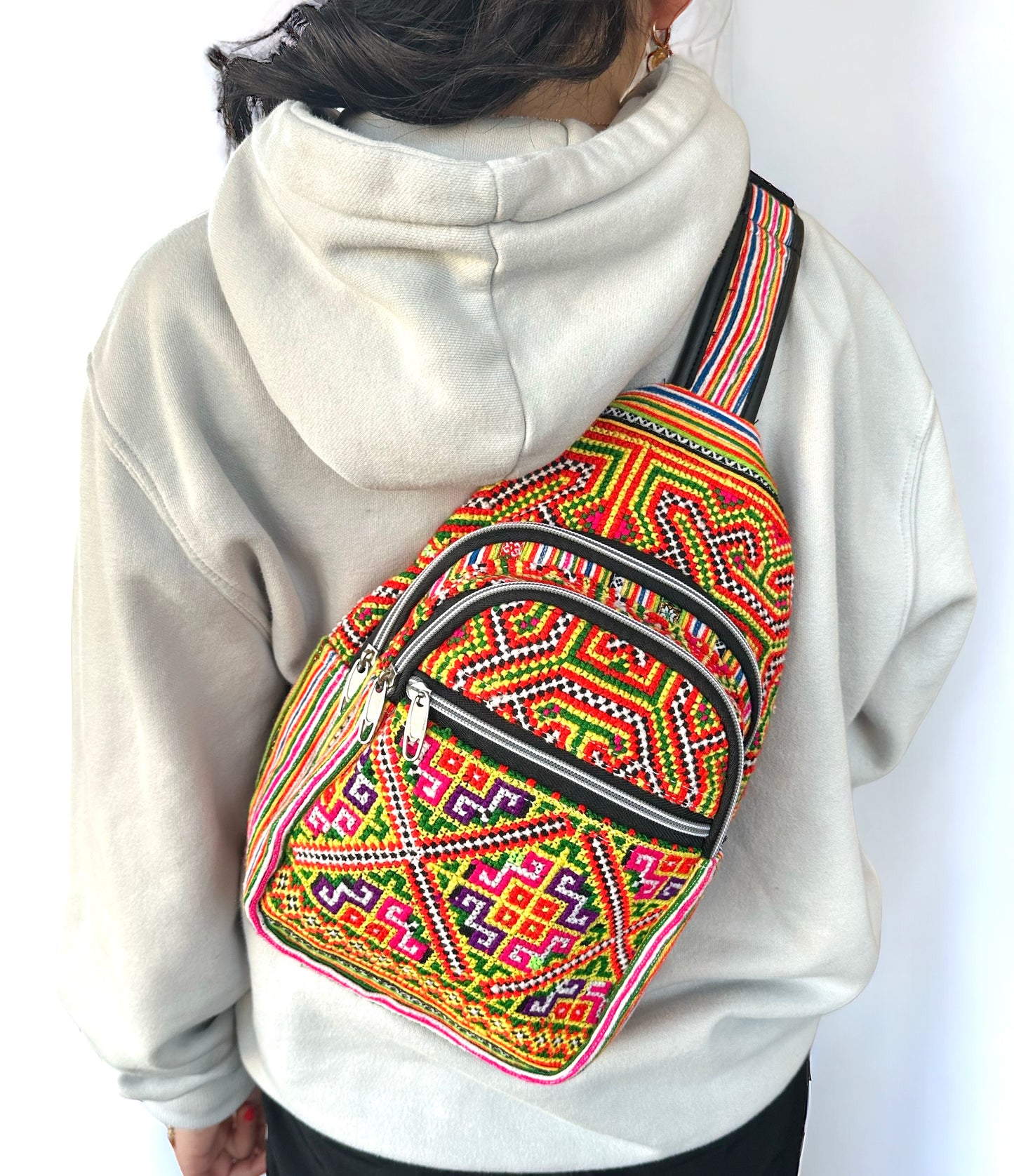 Handmade Paj Ntaub Sling Bag