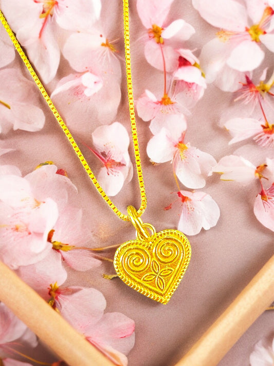 Heart Snail (24K gold plated)