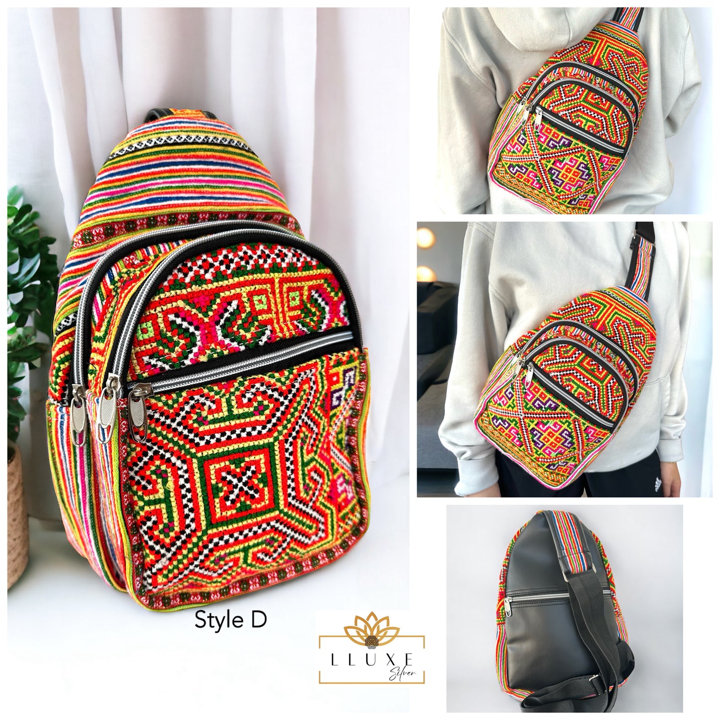 Handmade Paj Ntaub Sling Bag