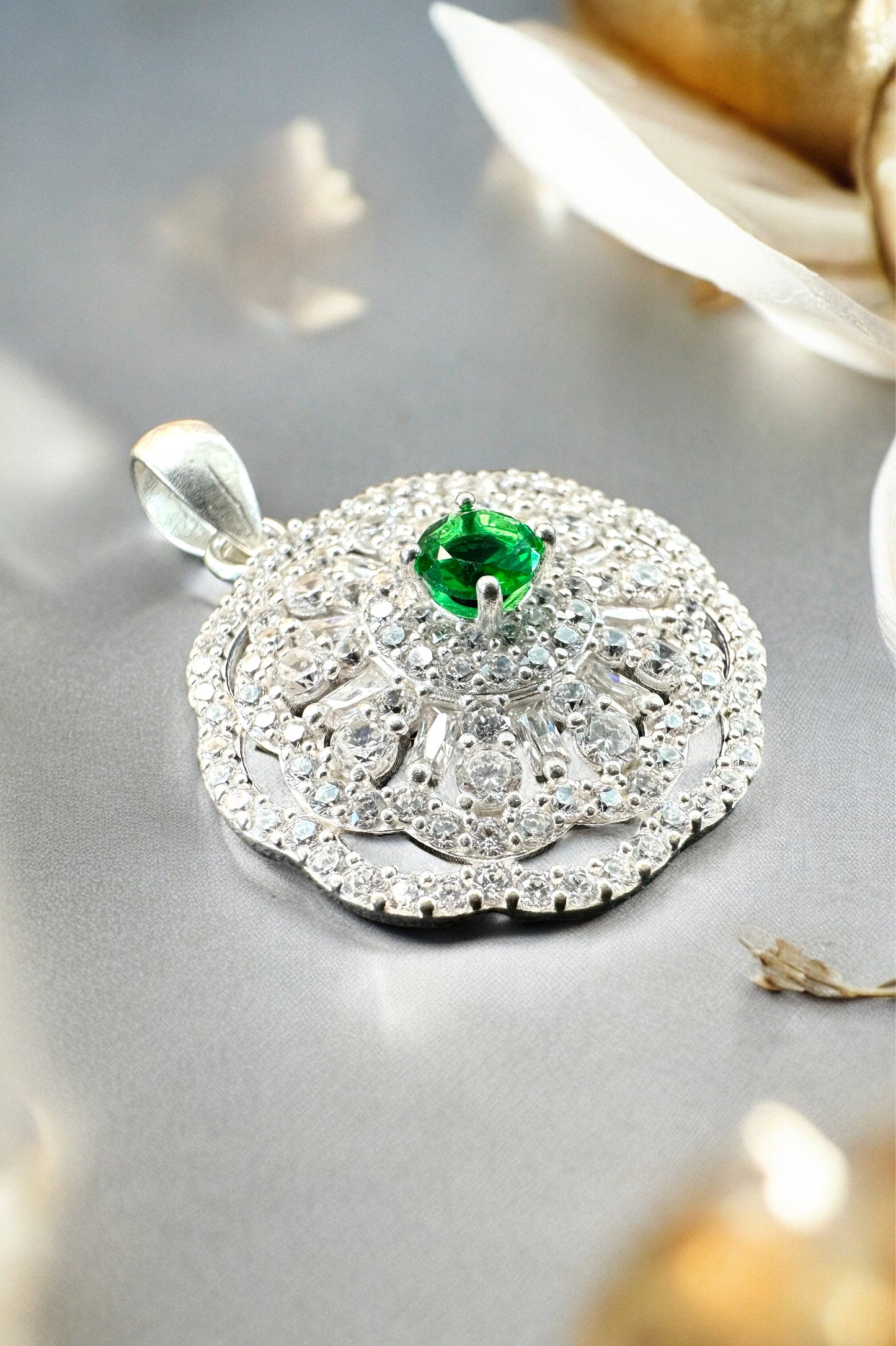 LIVE Green Emerald CZ Pendant