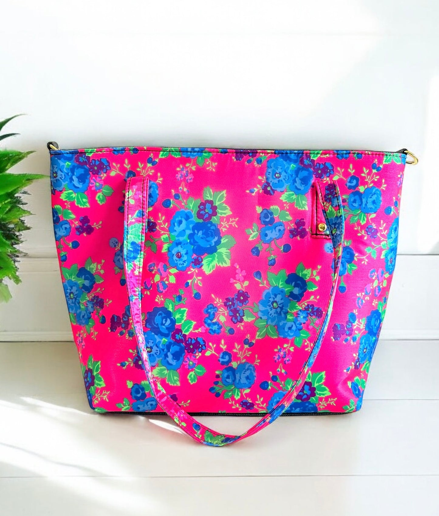 Lis Loos Tote (Pink/Blue Floral)