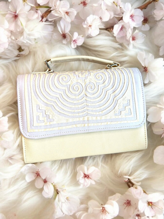 Handmade Qwb Handbag - White/Ivory