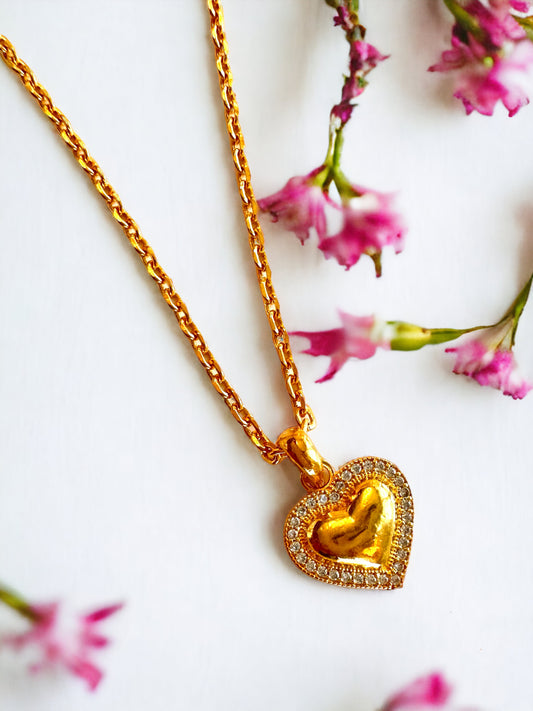 LIVE-Girl Heart Necklace (24K gold plated)