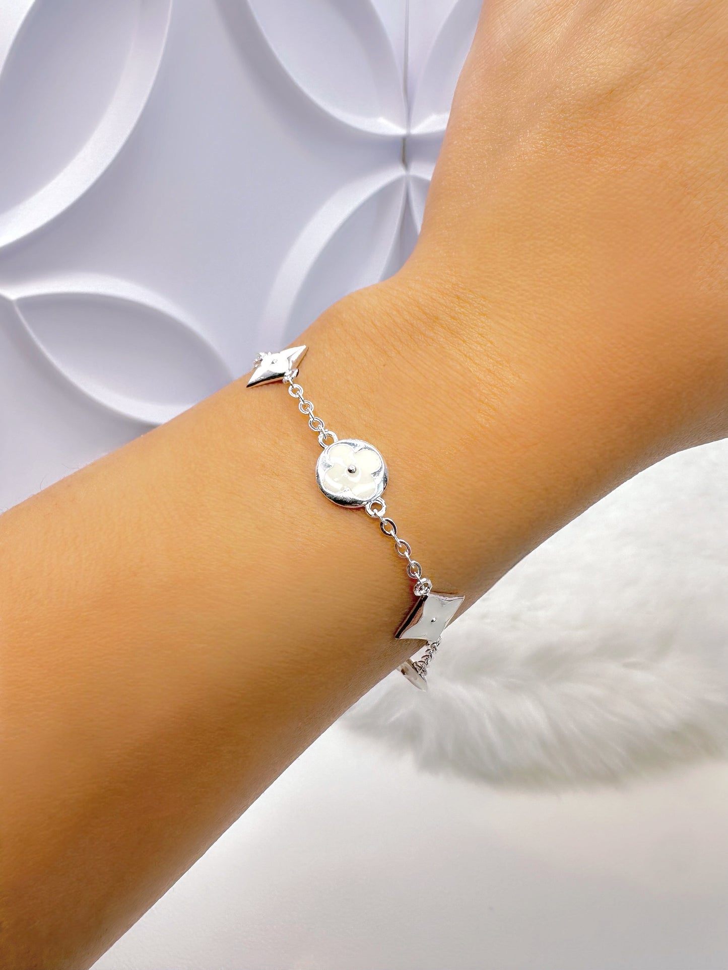 LV Inspo Bracelet (White)