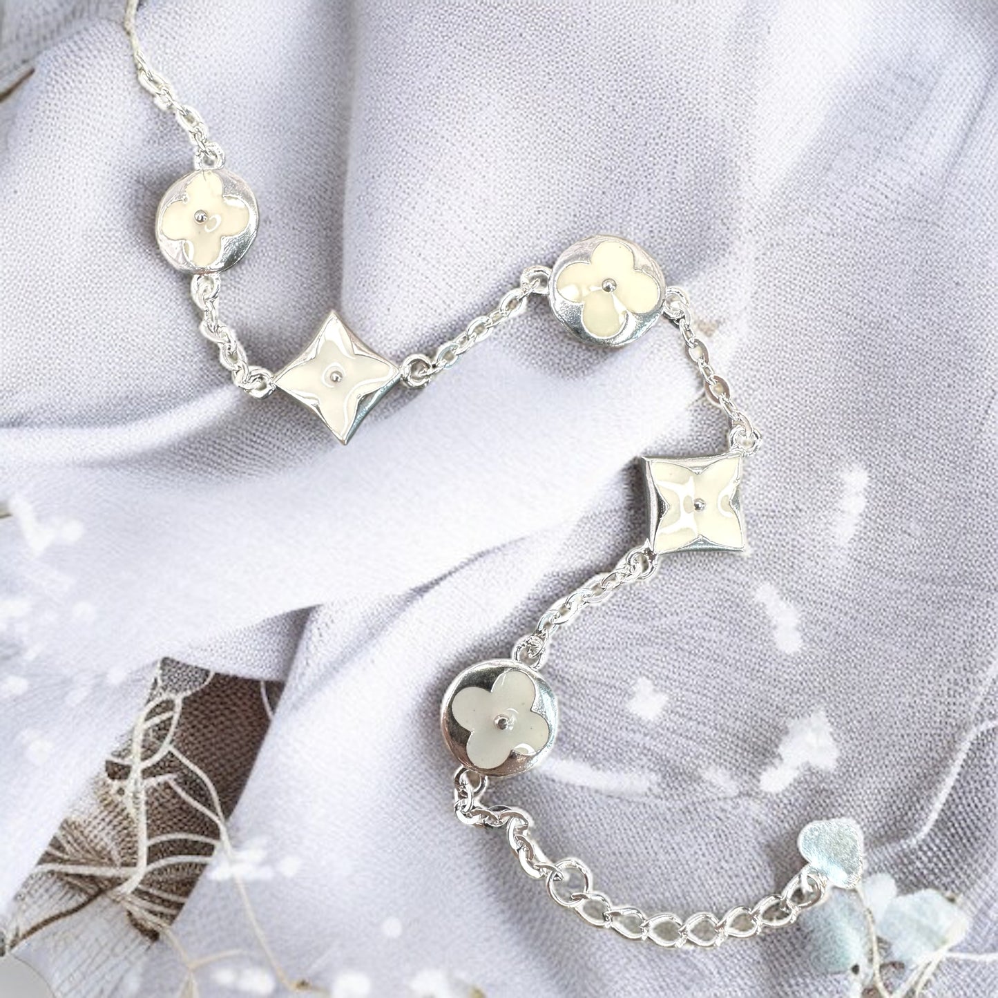 LV Inspo Bracelet (White)