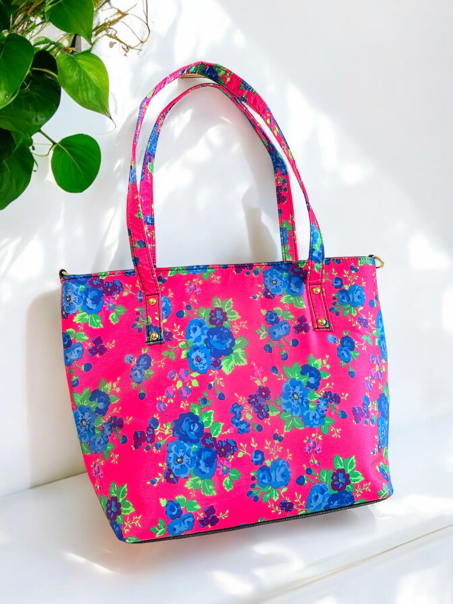 Lis Loos Tote (Pink/Blue Floral)