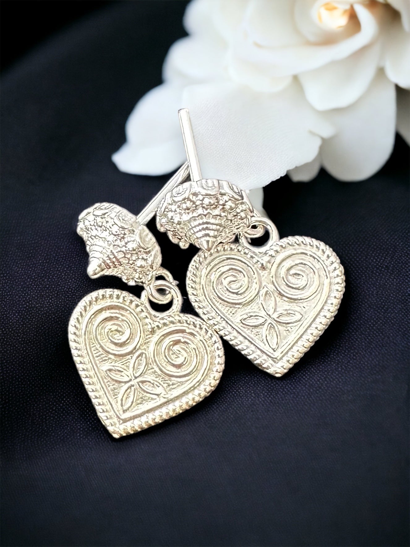 Heart Snail Earrings