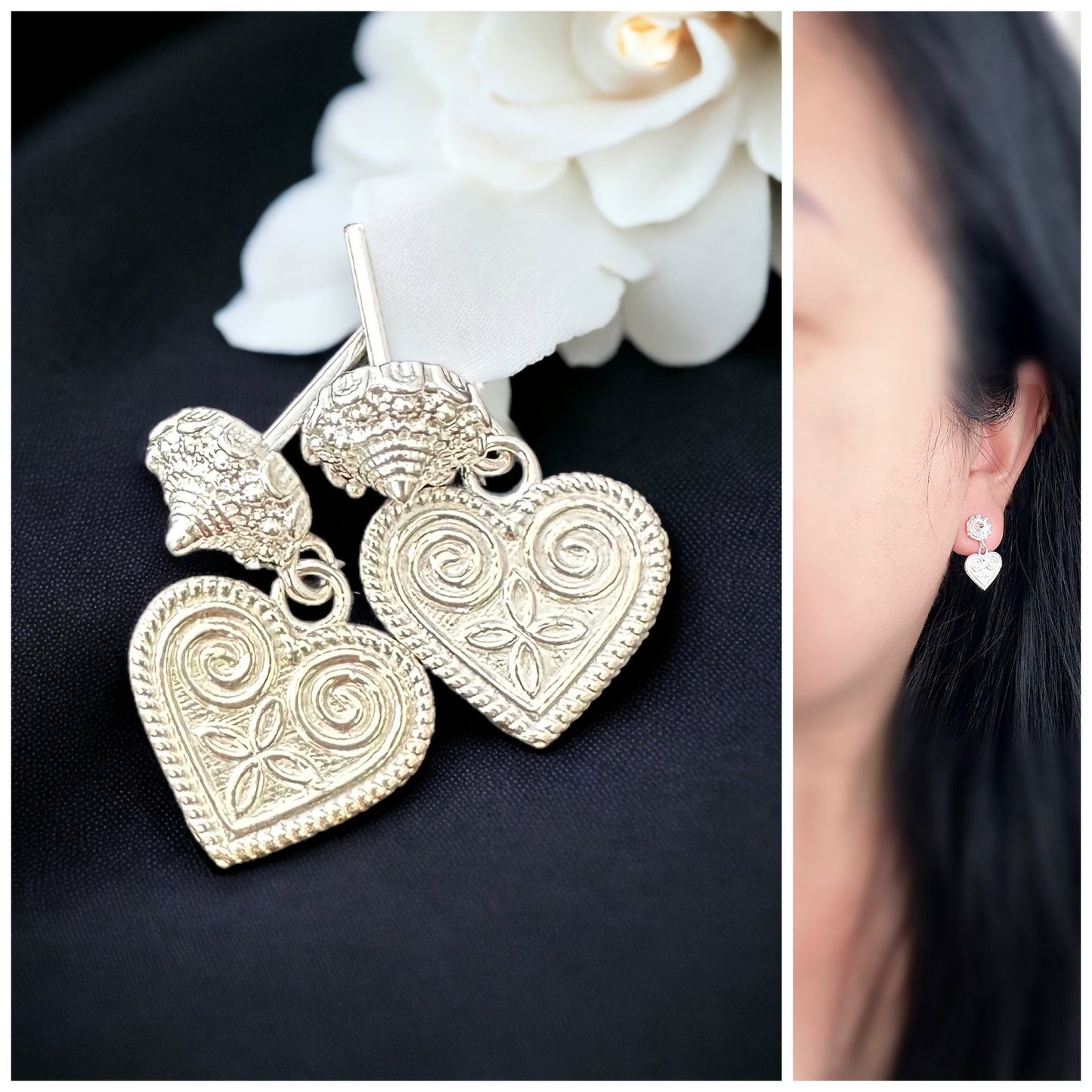 Heart Snail Earrings